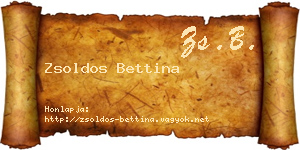 Zsoldos Bettina névjegykártya