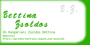 bettina zsoldos business card